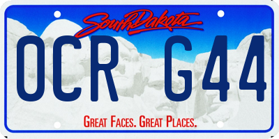 SD license plate 0CRG44
