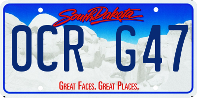 SD license plate 0CRG47