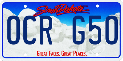 SD license plate 0CRG50