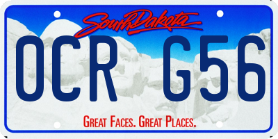 SD license plate 0CRG56