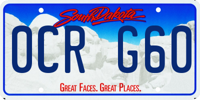 SD license plate 0CRG60