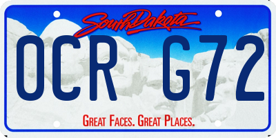 SD license plate 0CRG72