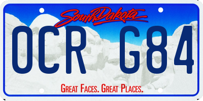 SD license plate 0CRG84