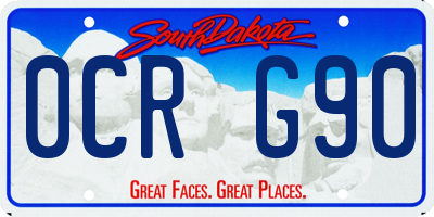 SD license plate 0CRG90