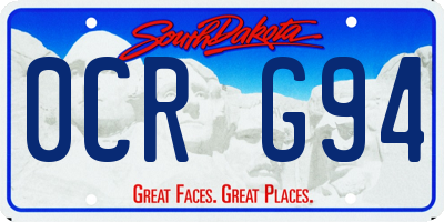 SD license plate 0CRG94