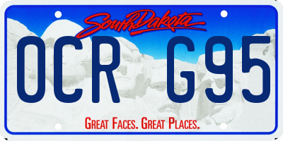 SD license plate 0CRG95