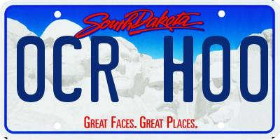 SD license plate 0CRH00