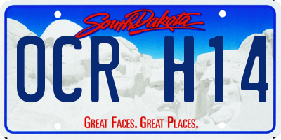 SD license plate 0CRH14