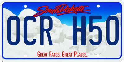 SD license plate 0CRH50