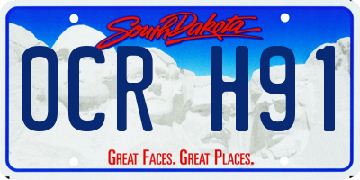 SD license plate 0CRH91