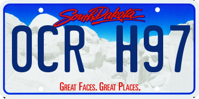 SD license plate 0CRH97