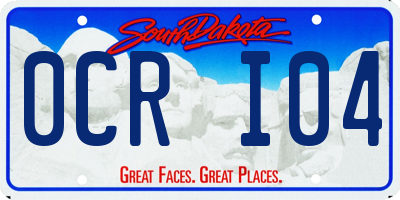 SD license plate 0CRI04