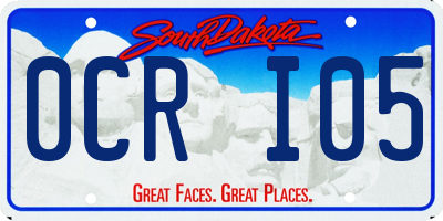 SD license plate 0CRI05
