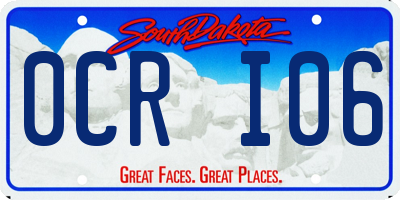 SD license plate 0CRI06