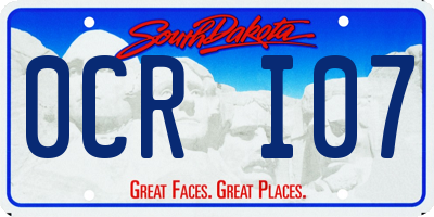 SD license plate 0CRI07