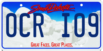 SD license plate 0CRI09