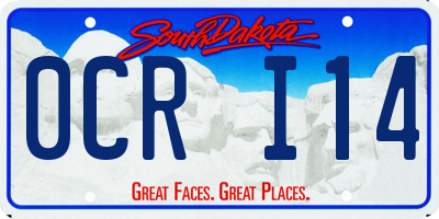SD license plate 0CRI14