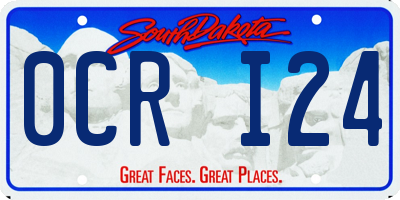 SD license plate 0CRI24