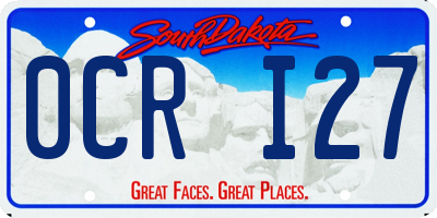 SD license plate 0CRI27