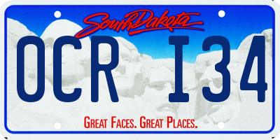 SD license plate 0CRI34