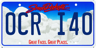 SD license plate 0CRI40