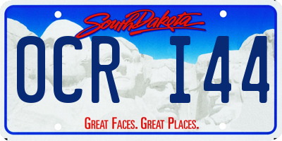 SD license plate 0CRI44
