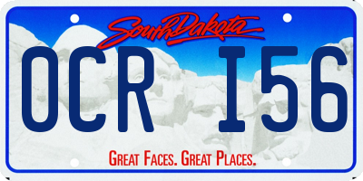 SD license plate 0CRI56