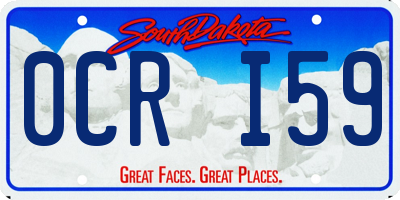 SD license plate 0CRI59