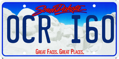 SD license plate 0CRI60
