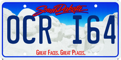 SD license plate 0CRI64
