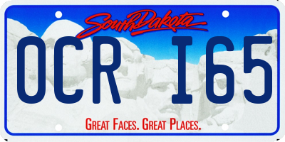 SD license plate 0CRI65