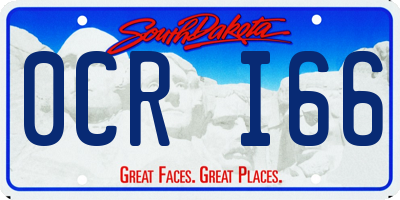 SD license plate 0CRI66