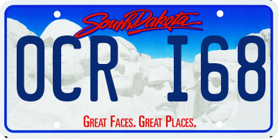 SD license plate 0CRI68