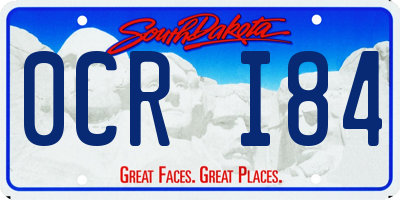 SD license plate 0CRI84