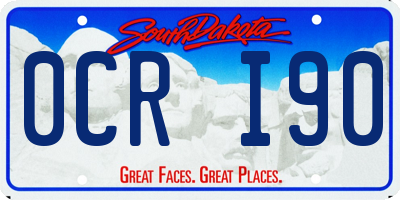 SD license plate 0CRI90