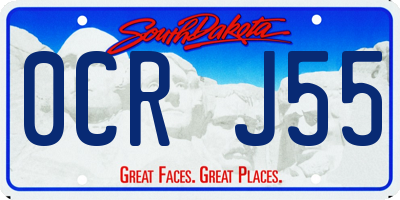 SD license plate 0CRJ55