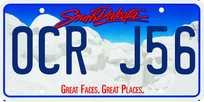SD license plate 0CRJ56