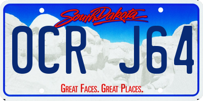 SD license plate 0CRJ64