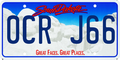 SD license plate 0CRJ66