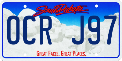 SD license plate 0CRJ97