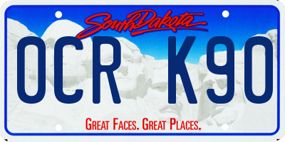 SD license plate 0CRK90