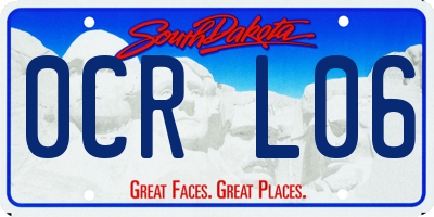 SD license plate 0CRL06