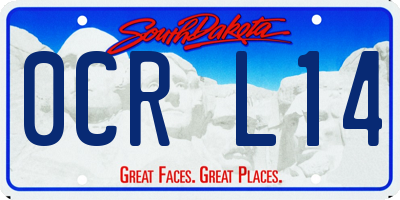 SD license plate 0CRL14