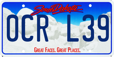 SD license plate 0CRL39