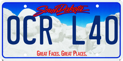 SD license plate 0CRL40