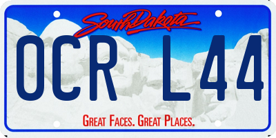 SD license plate 0CRL44
