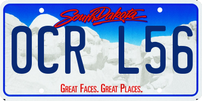 SD license plate 0CRL56
