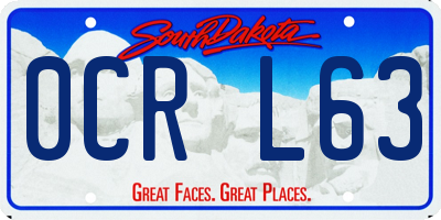 SD license plate 0CRL63