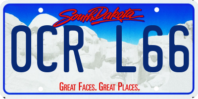 SD license plate 0CRL66