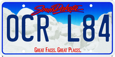 SD license plate 0CRL84
